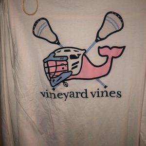 Vineyard vines double sided long sleeve lacrosse themed shirt adult size XS
